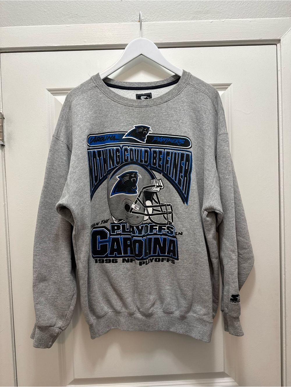 Vintage Starter Carolina Panthers Football Retro 96’s Crewneck Sweatshirt